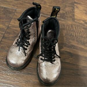Youth 1460 Crinkle Metallic Lace Up Boots